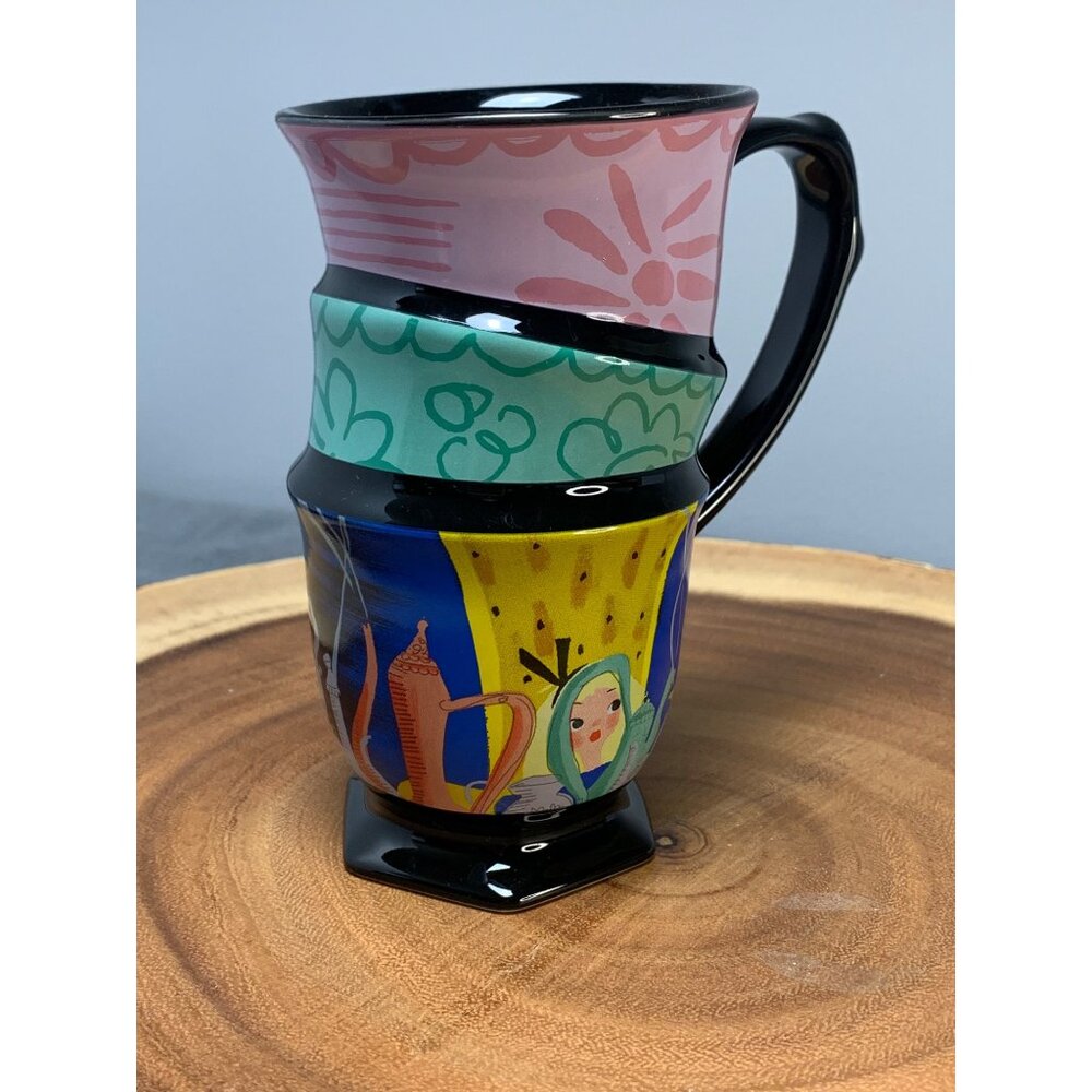 Disney Mary Blair Alice In Wonderland Mad Hatter Stacked Mug 10 Oz Hexagonal Sto - Picture 2 of 11